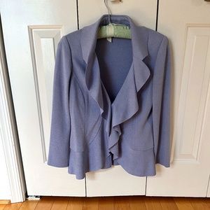 St John ruffle light blue St John Jacket